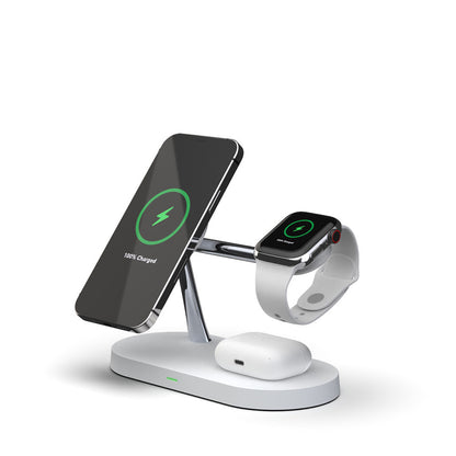 Three-in-one Smart Fast Charging 15W Fast Magnetic Wireless Charger - MEDIJIX