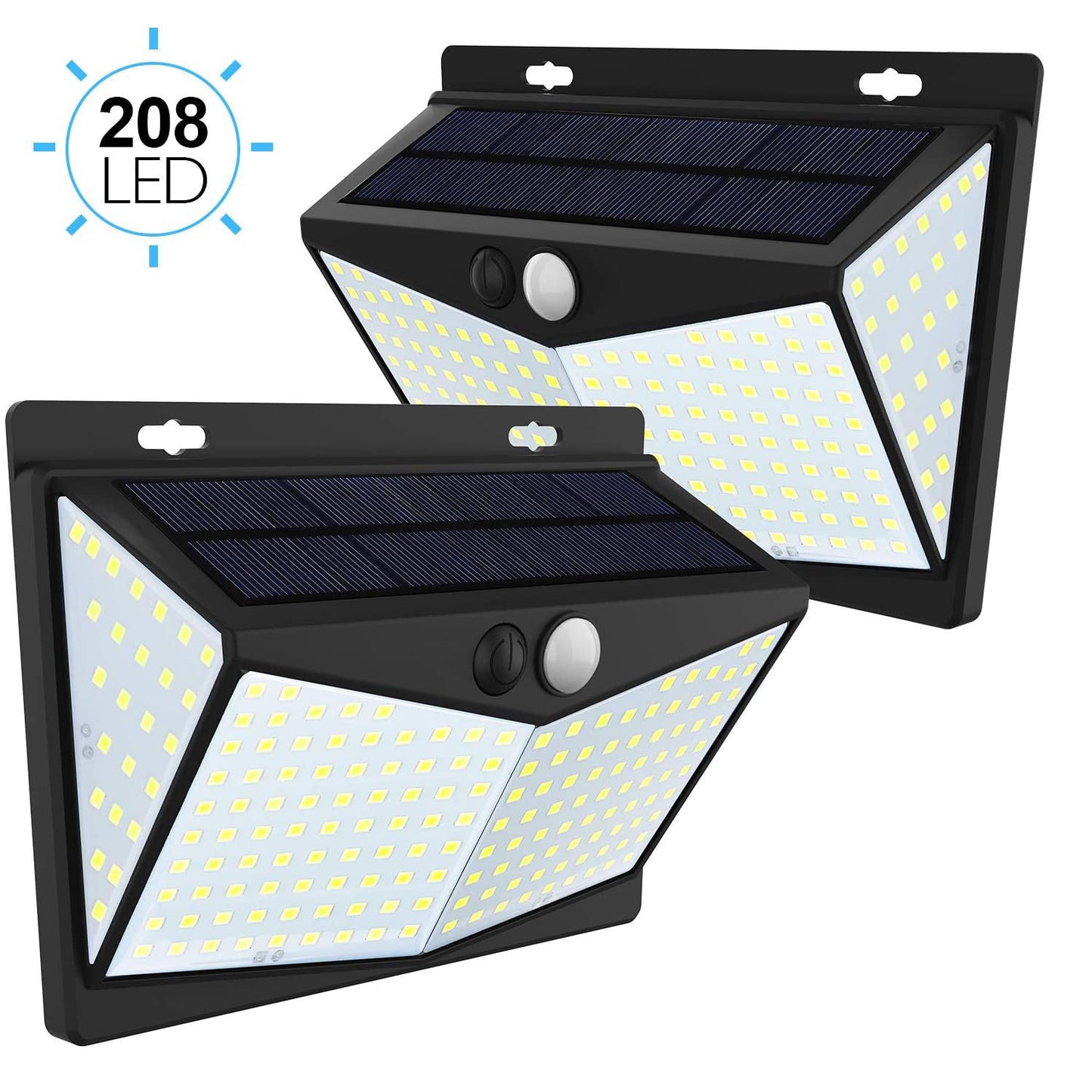 208LED Solar Wall Lamp Human Body Induction Garden Lamp Villa Landscape Lamp - MEDIJIX