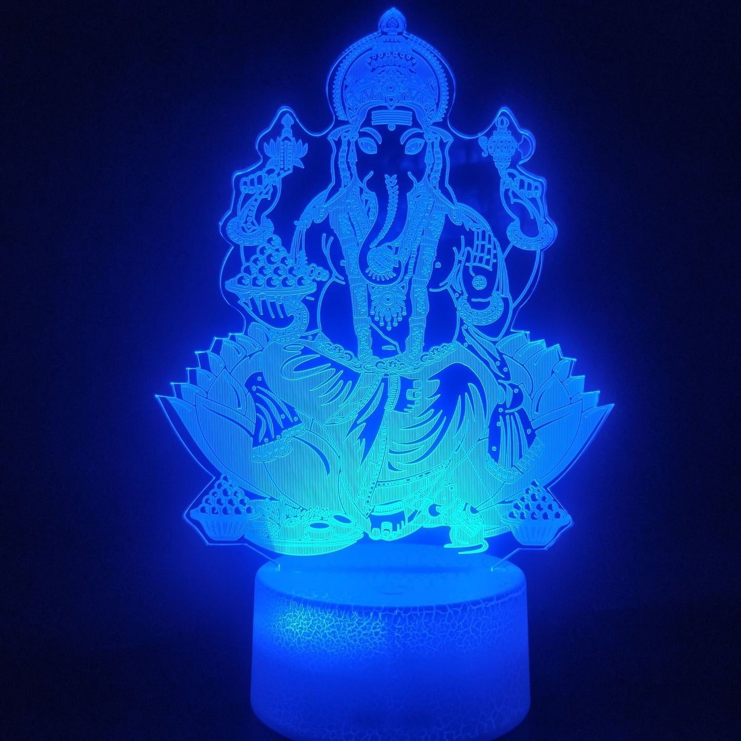 3D Night Light Indian Mythology Elephant Head God Creative Gift Table Lamp - MEDIJIX