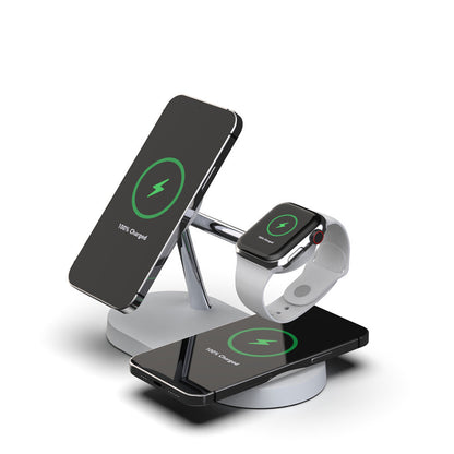 Three-in-one Smart Fast Charging 15W Fast Magnetic Wireless Charger - MEDIJIX