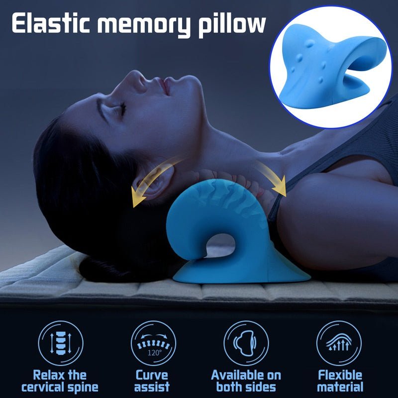 Cervical Spine Stretch Gravity Muscle Relaxation Traction Neck Stretcher Shoulder Massage Pillow Relieve Pain Spine Correction - MEDIJIX