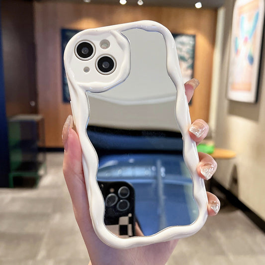 Cream Pattern Mirror Phone Case Drop - resistant Transparent Case - MEDIJIX