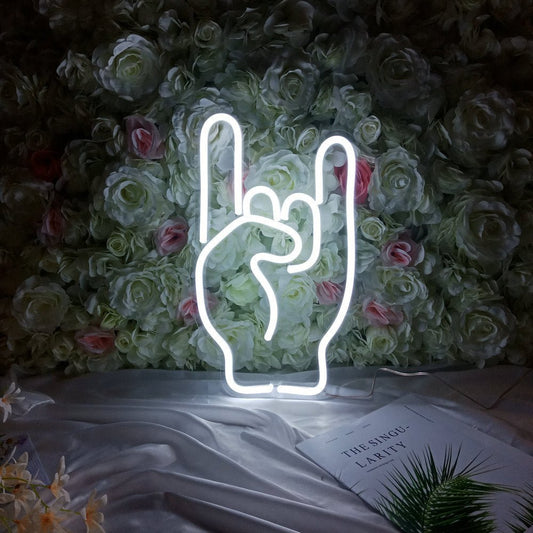 Creative Gifts Rock Gestures Neon Decorations - MEDIJIX