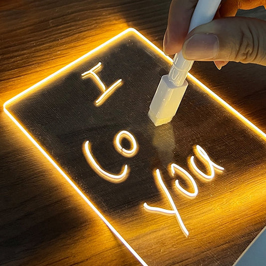 Creative Note Board Creative Led Night Light USB Message Board Holiday Light With Pen Gift For Children Girlfriend Decoration Night Lamp - MEDIJIX
