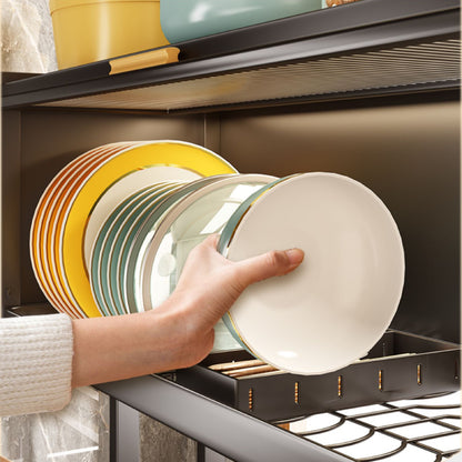 Retractable Hole Plate Kitchen Countertop Dish Drain Rack Multifunctional