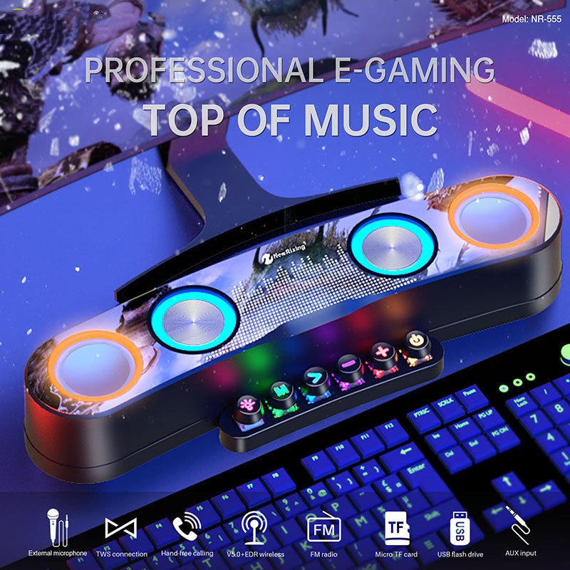 Desktop Colorful Gaming Bluetooth Speaker with LED - MEDIJIX