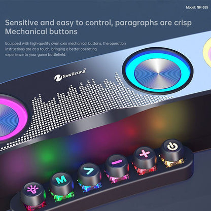 Desktop Colorful Gaming Bluetooth Speaker with LED - MEDIJIX