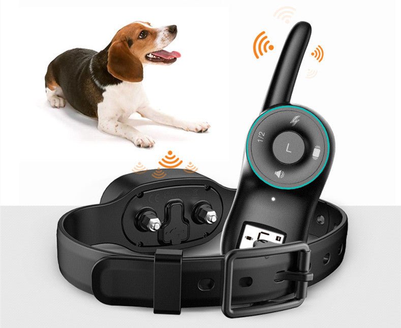 Dog Electric Collar Waterproof Dog Training Collar Rechargeable Remote Dog Bark Control Collar Anti Bark Pet Trainer Shock Vibra - MEDIJIX