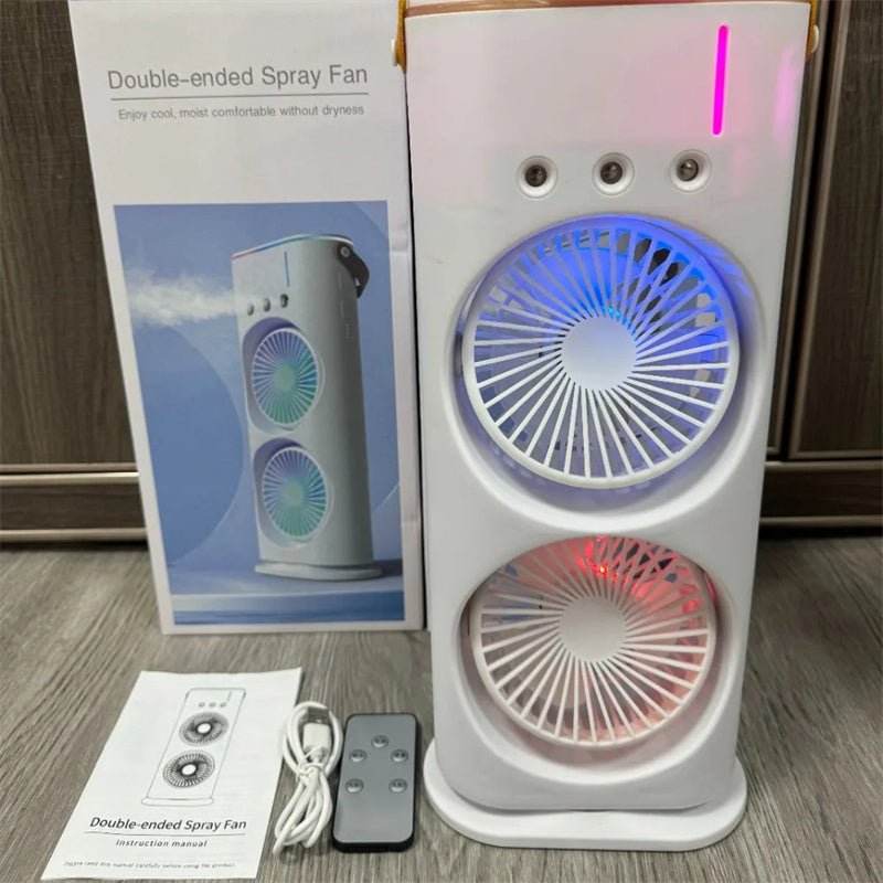 Double - ended Spray Fan Portable Humidifier Fan Air Conditioner Household Small Air Cooler Hydrocooling Portable Air Adjustment - MEDIJIX