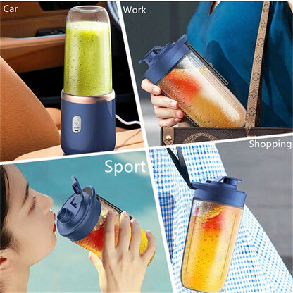 Electric Juice Maker Portable Blender Smoothie Mini Juicer Fruit Machine 400ml - MEDIJIX