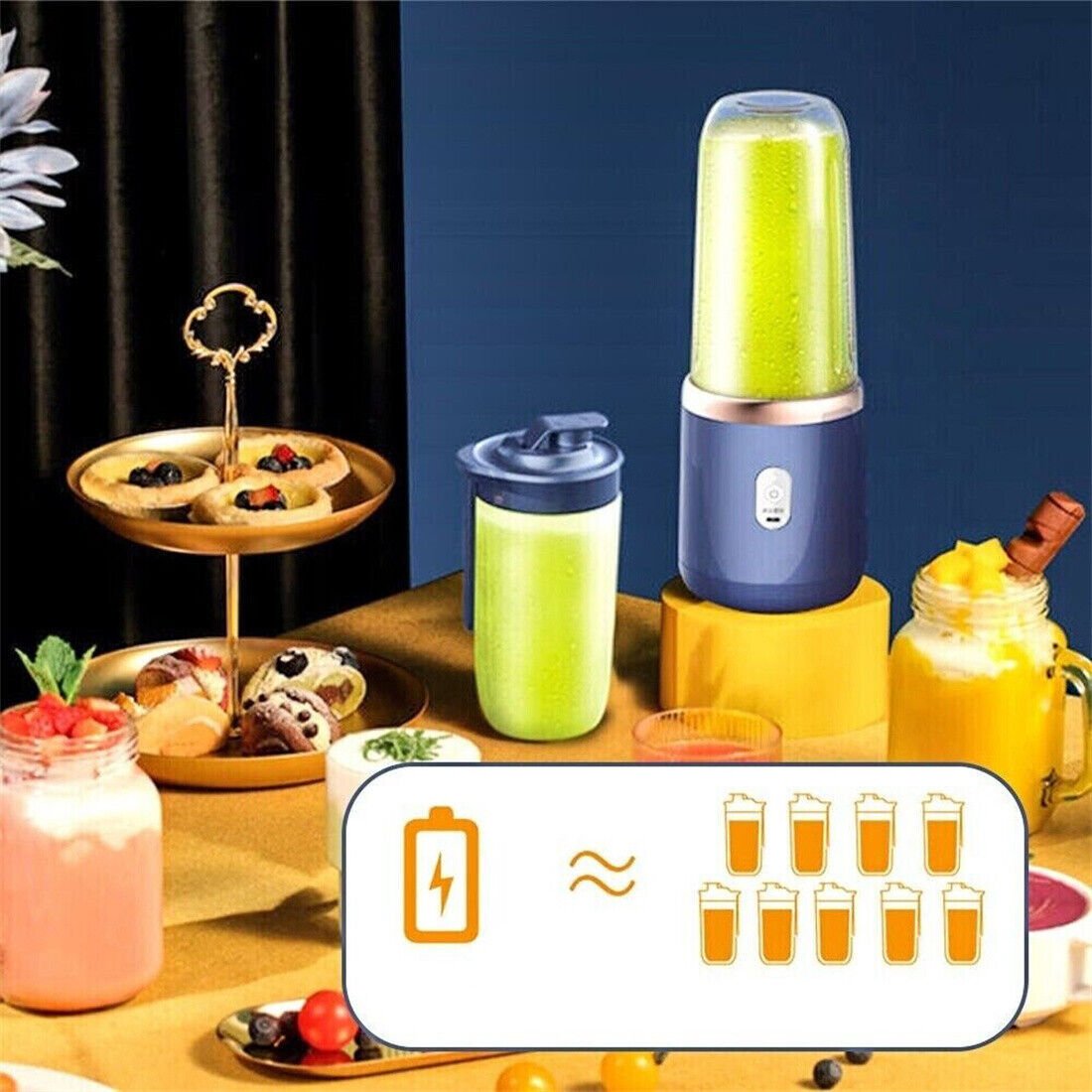 Electric Juice Maker Portable Blender Smoothie Mini Juicer Fruit Machine 400ml - MEDIJIX