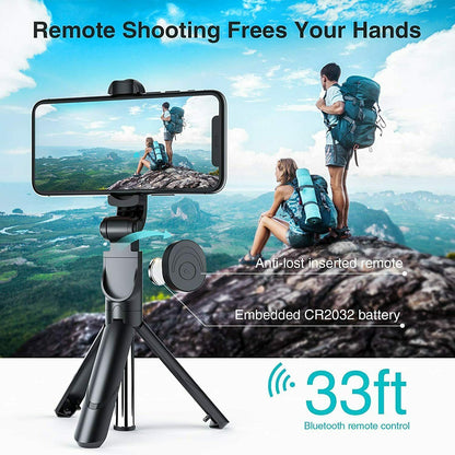 Fit Telescopic Selfie Stick Bluetooth Tripod Monopod Phone Holder - MEDIJIX