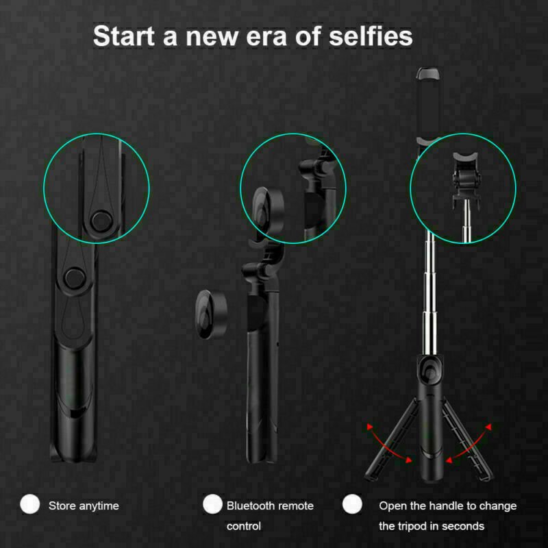 Fit Telescopic Selfie Stick Bluetooth Tripod Monopod Phone Holder - MEDIJIX