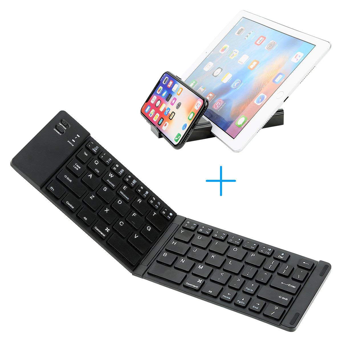 Folding Metal Bluetooth Foldable Keyboard Mini Bluetooth Wireless - MEDIJIX