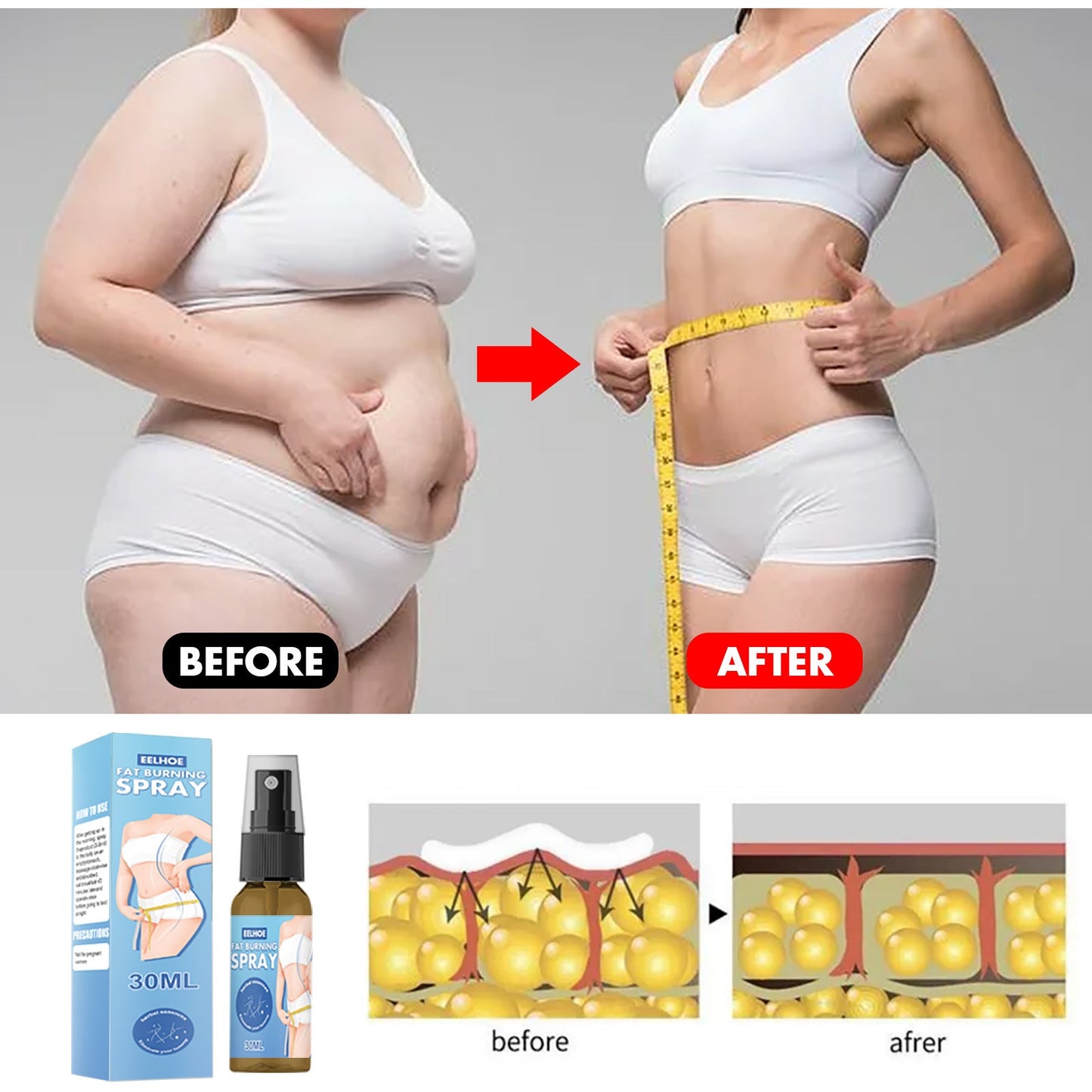Full Body Qu Fat Slimming Body Shaping Spray - MEDIJIX