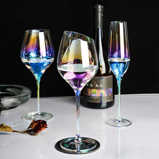 Gradient Colorful Glass Goblets Nordic Red Wine Glasses - MEDIJIX