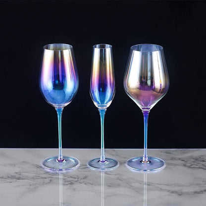 Gradient Colorful Glass Goblets Nordic Red Wine Glasses - MEDIJIX