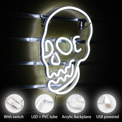 Halloween Decoration LED Neon Skull - MEDIJIX