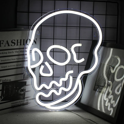 Halloween Decoration LED Neon Skull - MEDIJIX