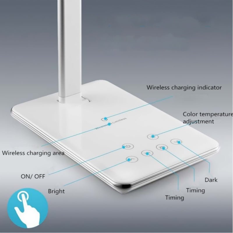 Huawei Apple Wireless Charging Desk Lamp LED Eye Protection Desk Lamp Bedside Folding - MEDIJIX