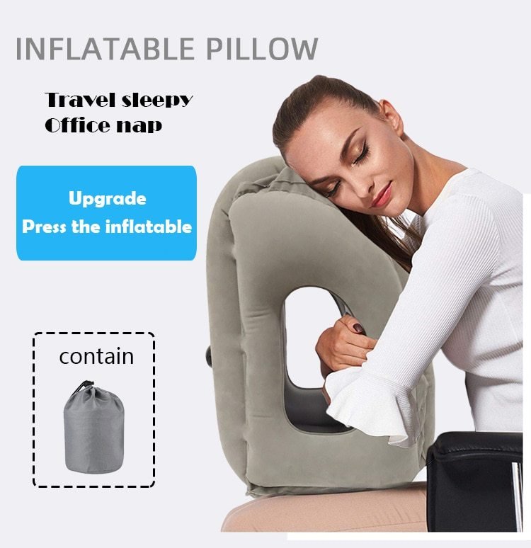 Inflatable Cushion Travel Pillow The Most Diverse & Innovative Pillow for Traveling 2017 Airplane Pillows Neck Chin Head Support - MEDIJIX