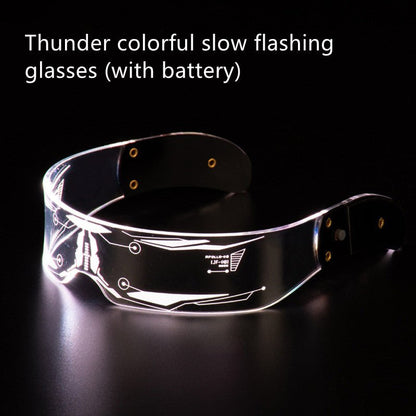 LED Luminous Glasses Party Bar Disco Punk Glasses Futuristic Style Festival Goggles Decoration Gifts - MEDIJIX