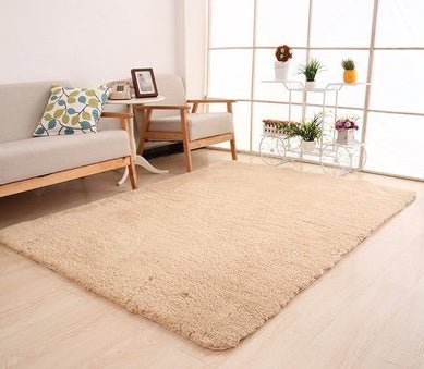 Living Room Rug Area Solid Carpet Fluffy Soft Home Decor White Plush Carpet Bedroom Carpet Kitchen Floor Mats White Rug Tapete - MEDIJIX