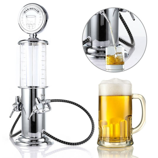 Mini Beer Dispenser Machine Drinking Vessels Double Gun Pump Transparent Layer Design Gas Station Bar Beer Kitchen Drinking Wine - MEDIJIX
