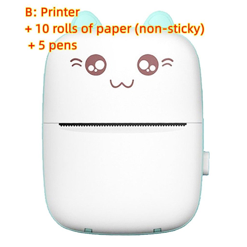 Mini Printer Portable Mini Bluetooth WiFi New Wrong Printer Mobile Phone Photo Title Note Hot Print Pocket Student Error Label Printer - MEDIJIX