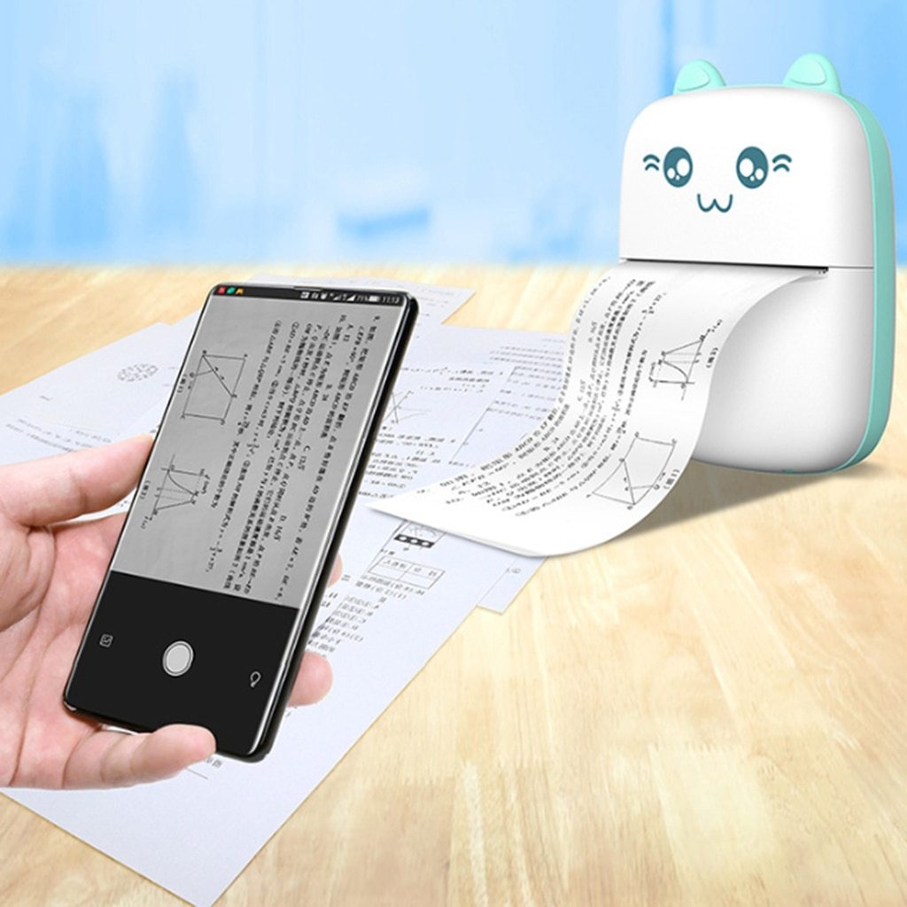 Mini Printer Portable Mini Bluetooth WiFi New Wrong Printer Mobile Phone Photo Title Note Hot Print Pocket Student Error Label Printer - MEDIJIX