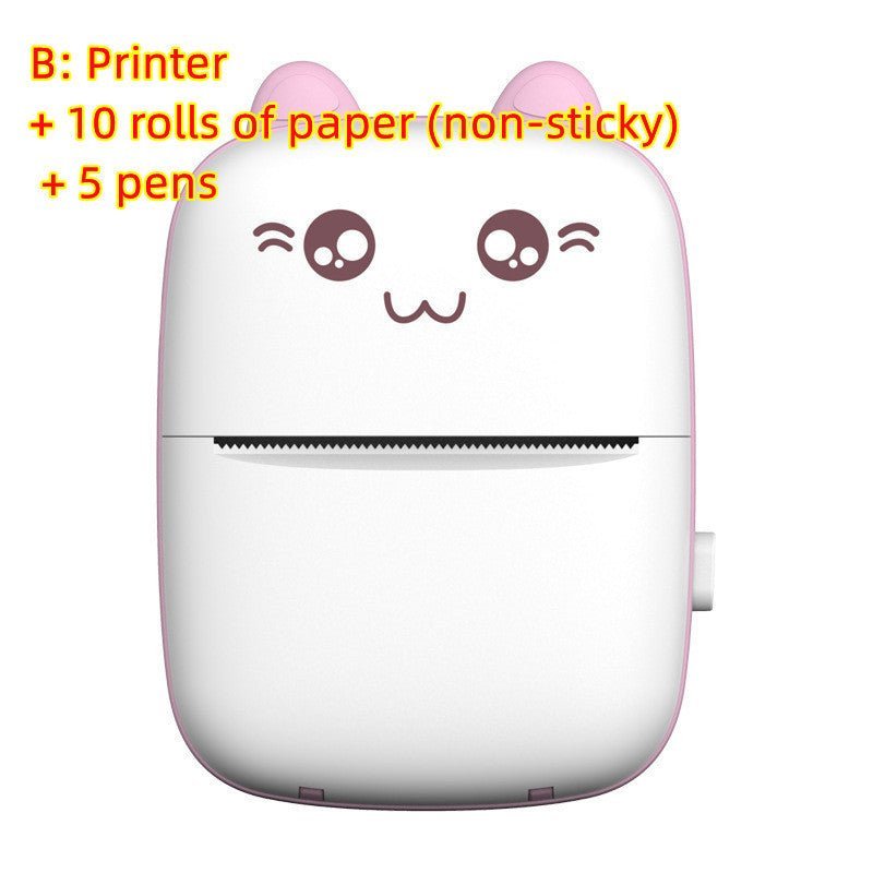 Mini Printer Portable Mini Bluetooth WiFi New Wrong Printer Mobile Phone Photo Title Note Hot Print Pocket Student Error Label Printer - MEDIJIX