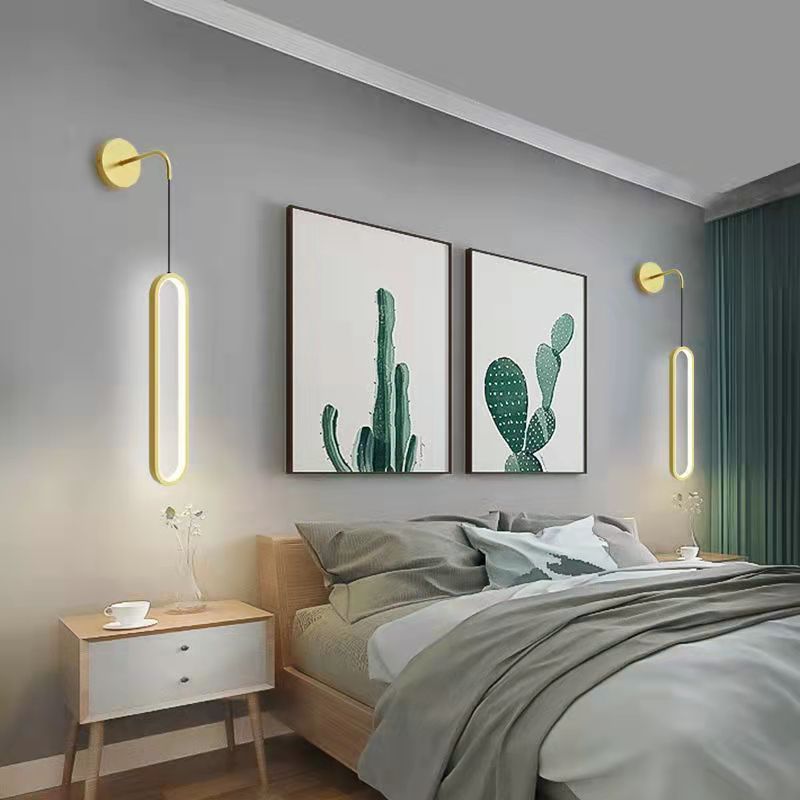 Modern Minimalist Bedside Wall Lamp Living Room Wall Light Bulb Nordic Internet Celebrity Minimalist - MEDIJIX