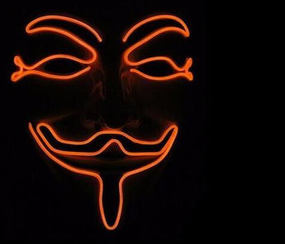 New LED Guy Fawkes Mask - MEDIJIX