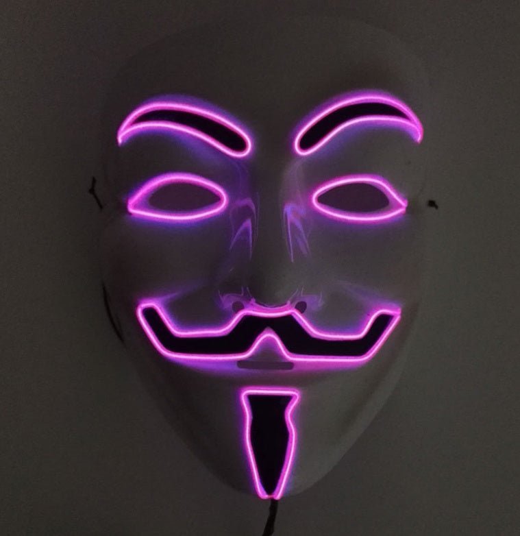 New LED Guy Fawkes Mask - MEDIJIX