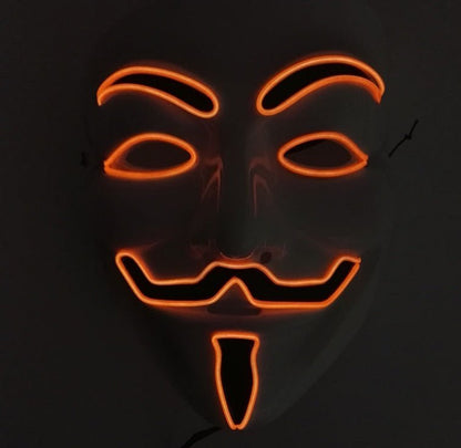 New LED Guy Fawkes Mask - MEDIJIX