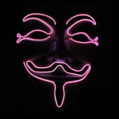 New LED Guy Fawkes Mask - MEDIJIX