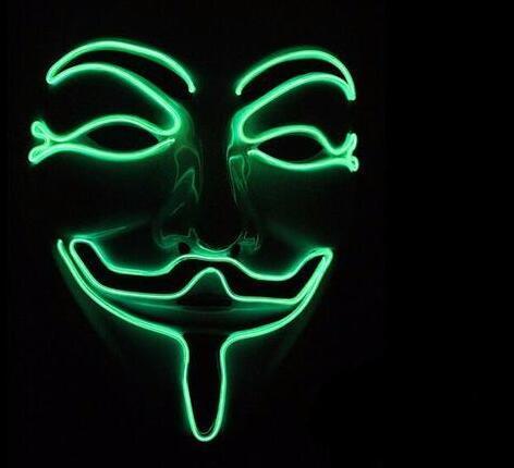 New LED Guy Fawkes Mask - MEDIJIX