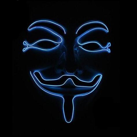 New LED Guy Fawkes Mask - MEDIJIX