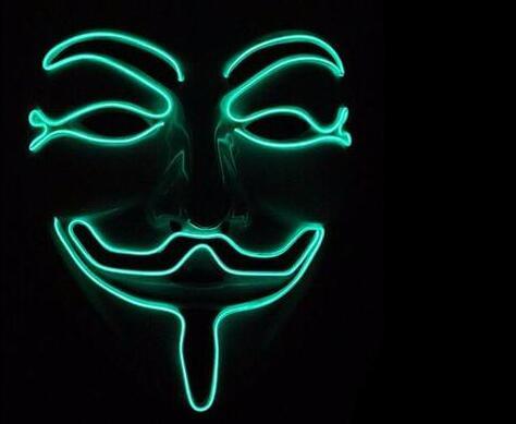 New LED Guy Fawkes Mask - MEDIJIX