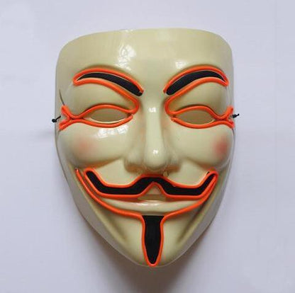 New LED Guy Fawkes Mask - MEDIJIX