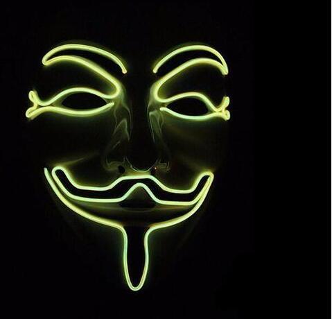 New LED Guy Fawkes Mask - MEDIJIX