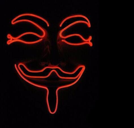 New LED Guy Fawkes Mask - MEDIJIX