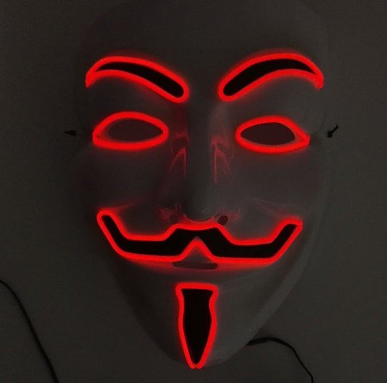 New LED Guy Fawkes Mask - MEDIJIX