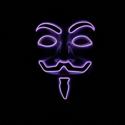 New LED Guy Fawkes Mask - MEDIJIX