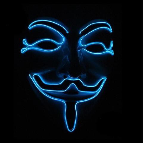 New LED Guy Fawkes Mask - MEDIJIX