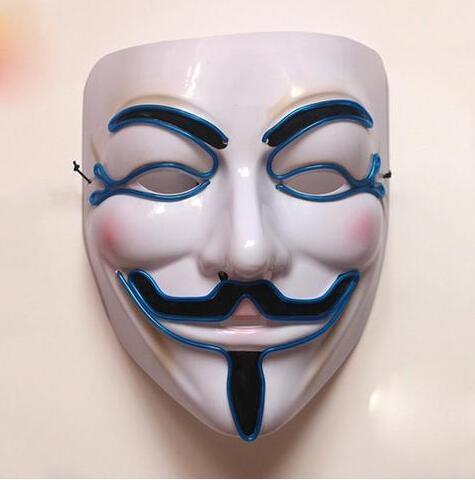 New LED Guy Fawkes Mask - MEDIJIX