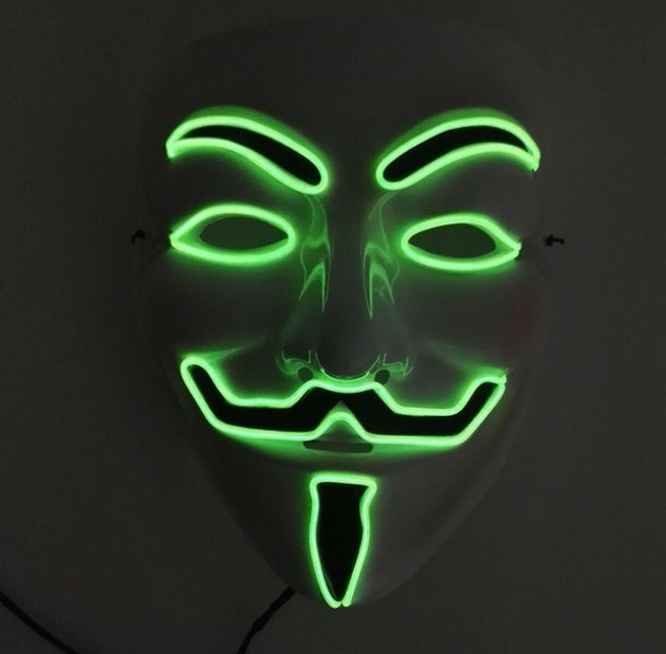 New LED Guy Fawkes Mask - MEDIJIX