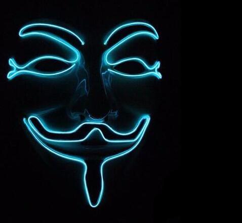 New LED Guy Fawkes Mask - MEDIJIX