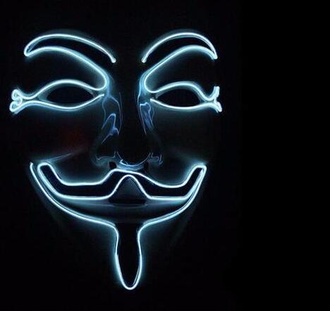 New LED Guy Fawkes Mask - MEDIJIX