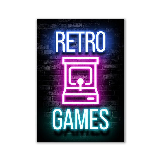 Nordic Neon Advertising Game Canvas Core - MEDIJIX